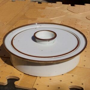 Dansk Design Denmark Niels Refsgaard Midcentury Brown Mist 2QT Casserole W/Lid